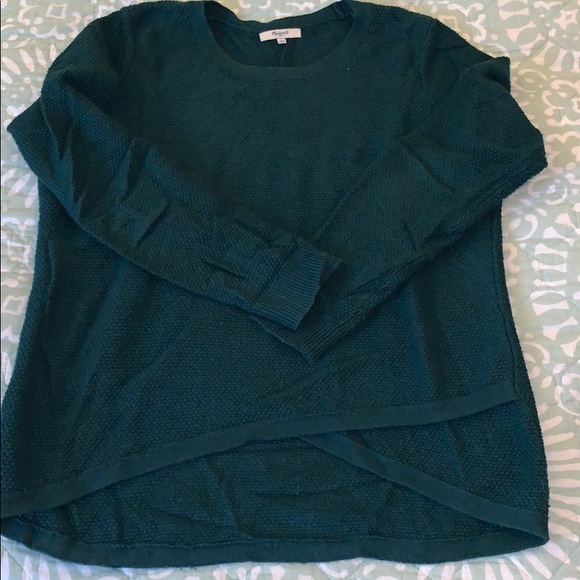 Madewell Sweaters - Madewell: forest green high-low sweater